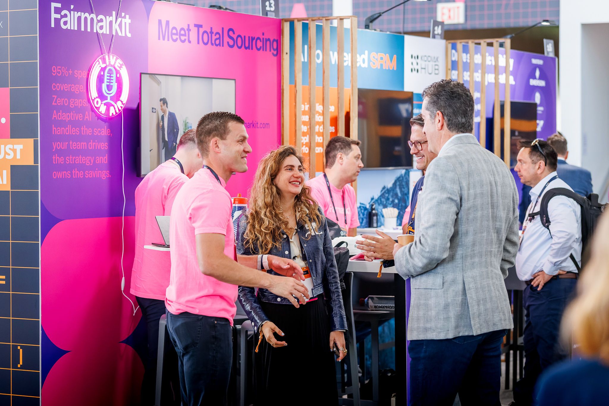Rivio in conversation on the DPW New York expo floor